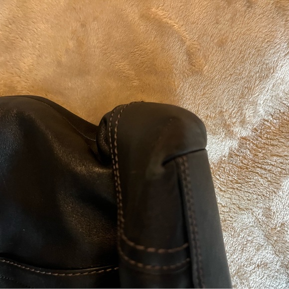 COACH Soft Black Leather Bag Purse Silver Hardware Clean Very Gently Used - Picture 12 of 15